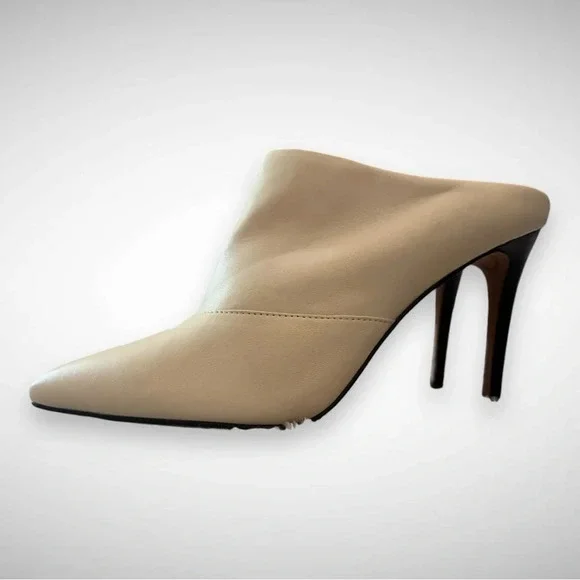 DOLCE VITA Women's White Cinda High-Heeled Leather Mules Size 6 | EUC - Picture 7 of 10